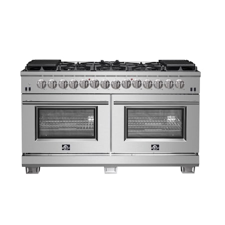 Forno Capriasca Titanium Professional 60In. Freestanding Dual Fuel Range FFSGS6187-60